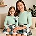 TITKKOP Toddler Girl Plaid Outfits Fall Winter Dress Knit Ribbed Bow Sweatshirt Tops and Button Fashion Skirts Set（teal+green,2T