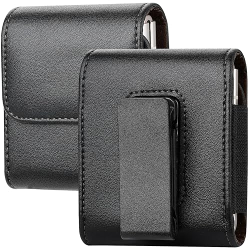 Étui pour Samsung Galaxy Z Flip 5 et étui de ceinture en cuir Motorola Razr 50 ultra