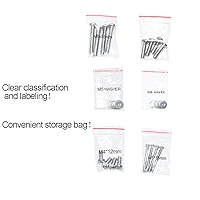 Vista 6 de Kit universal de tornillos para montaje de TV incluye tornillos M4, M5, M6, arandelas y espaciadores, acero inoxidable, compatible con montaje VESA