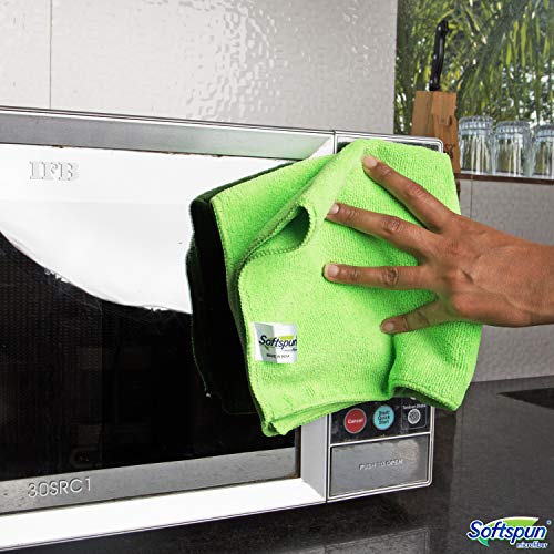 Image of SOFTSPUN Microfiber Cloth (3pcs - 40x60cms -340GSM) Multi-Color, Super Soft Absorbent Cleaning Towels Cleans & Polishes Everything in Your Home.