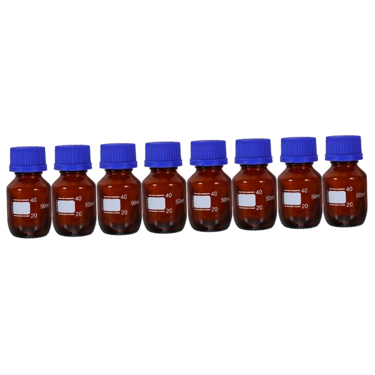 PartyKindom 4 Sätze Reagenzflasche Mit Blauem Verschluss Chemische Reagenzflasche Kalkreagenzflaschen Kleine Reagenzienflasche Graduierte Glasflasche Mit Reagenzien Abs 2 Stück * 4