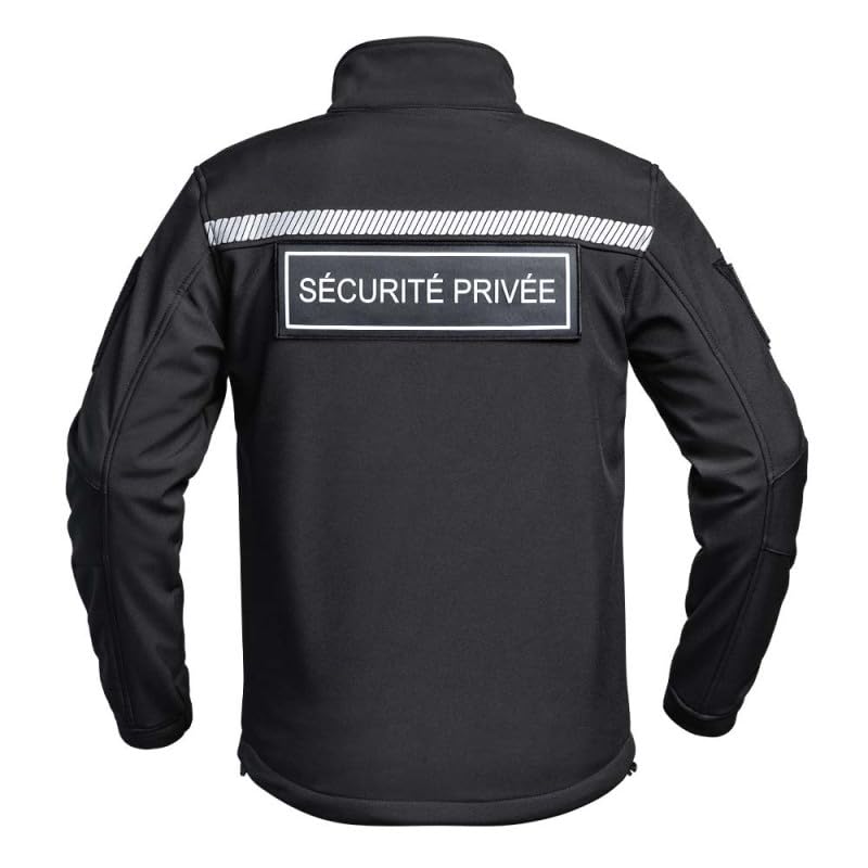 VESTE SOFTSHELL SÉCU-ONE HV-TAPE SÉCURITÉ PRIVÉE NOIR