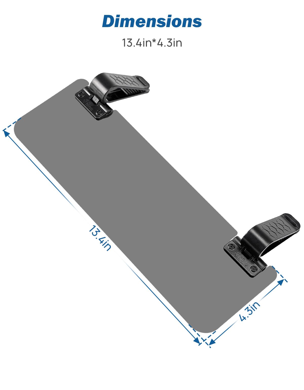 JOYTUTUS Estensore per visiera parasole per auto, estensore universale per visiera parasole polarizzata, protezione solare UV400, estensione regolabile per visiera auto, doppia clip, anti