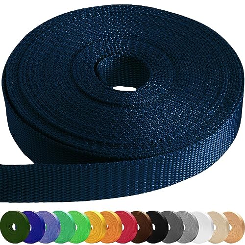 Image of TECEUM 3 /4 inch & 5 /8 inch & 1 inch & 1.5 inch & 2 inch Webbing - 10 25 50 Yards - 40+ Colors - Heavy Duty 1 Inch 1.5 Inch 2 Inch Backpack Straps - Webbing for Outdoors Indoors Crafting DIY