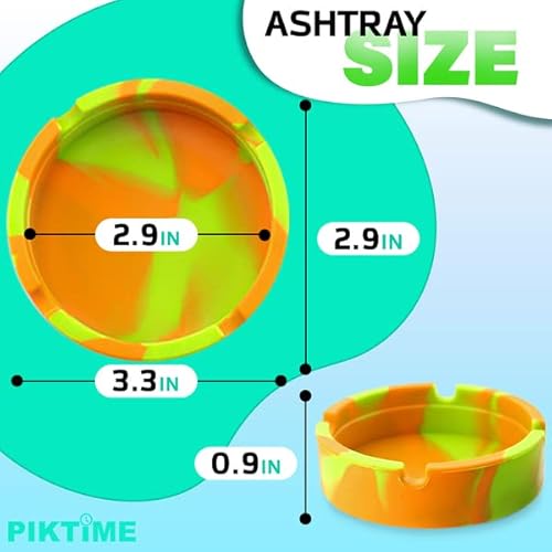 3Pcs Silicone Ashtrays For Cigarettes - Rubber Tray High Heat Silicone Cigarette Holder Ash Tray Round Tray Cigar Ashtrays - Patio Decor Ashtrays Outdoor Cigar Ashtray Indoor Decor Home Office Decor #TOP3