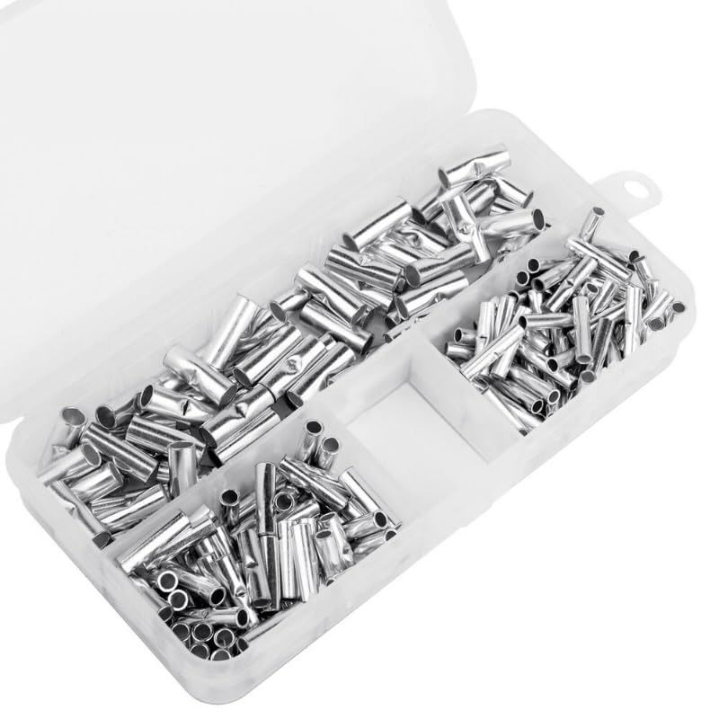 200 szt. Złącze przewodu doczołowego nieizolowane tuleje zacisk kabla elektrycznego ocynowany zacisk zaciskowy 0,5-6 mm2 22-10AWG
