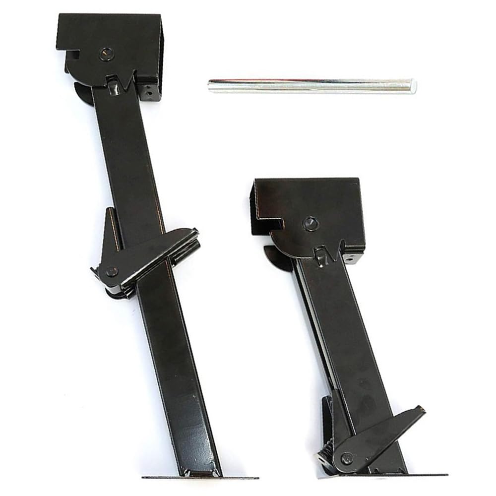 2 Piezas Gatos Estabilizadores para Remolque,Gato Estabilizador RV, Soporte de 650 LB,Capacidad de Carga de 1000 LB,Gatos Telescópicos Oscilantes para Caravana,Ajustable de 270 mm a 440 mm (Black)