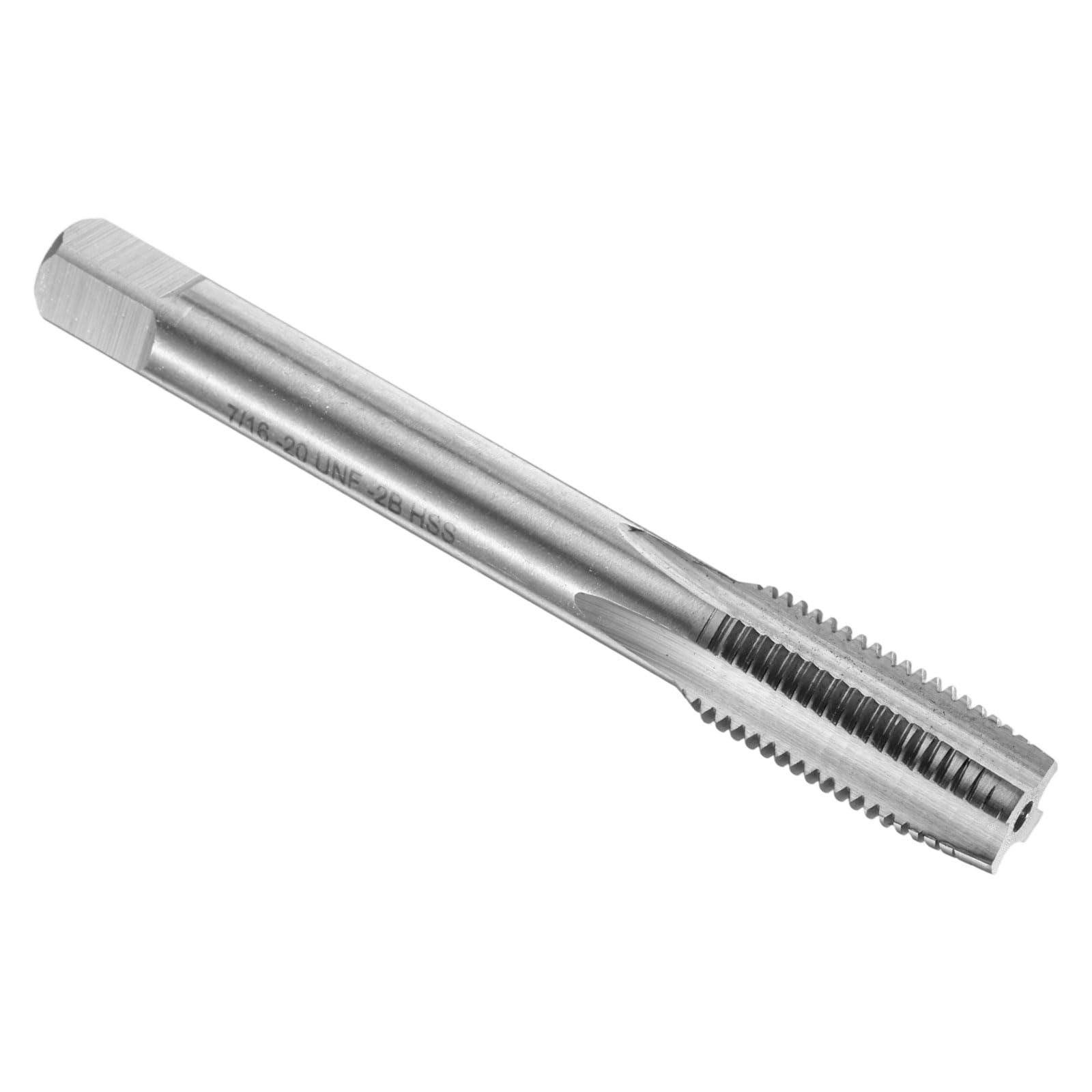 sourcing map Hand Taper Tap 7/16-20 UNF 2B Thread Taper Style Taps Straight Flute Screw Tapping Threading Tool High Speed Steel HSS6542