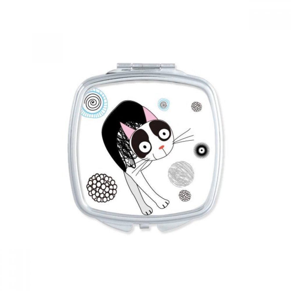 Miroir compact chat mignon portable pour votre sac à main