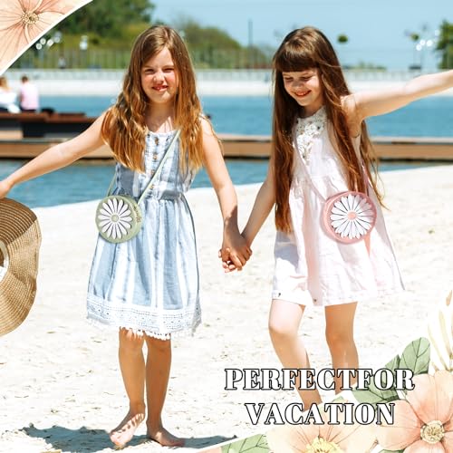 Paterr 12 Pcs Round Flower Sunglasses for Girls Accessories Daisy Flower Shaped Glasses Purse Set Fashion Crossbody Bag Fashion Sunglasses Outdoor Beach Gift4