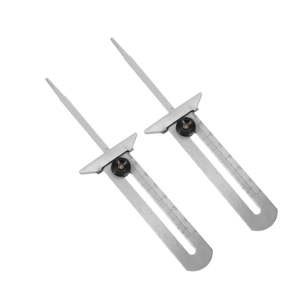 STOBAZA Vehicle Tire Tread Depth Gauge Tool 2pcs Tire Depth Gauge for Car Maintenance