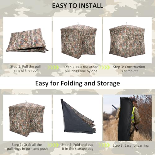 ITEFDTUTNE 360 See-Through Hunting Blind
