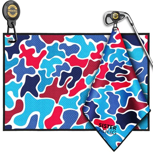 Golf Towel Magnetic Clip Set,Industrial Strength Magnet for Strong Hold to Golf Carts Golf Bags or Clubs,Removable and Easy Cleaner Accessories,Men's Golf Equipment, Golf Gifts