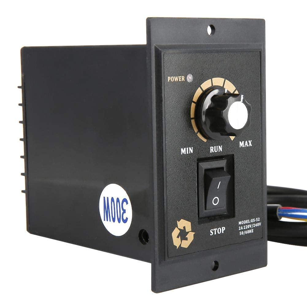 Fafeicy Motor Speed Controller AC 220V 300W 50/60Hz, Knob Switch AC Regulator Motor Speed Regulator Speed Governor - Image 5