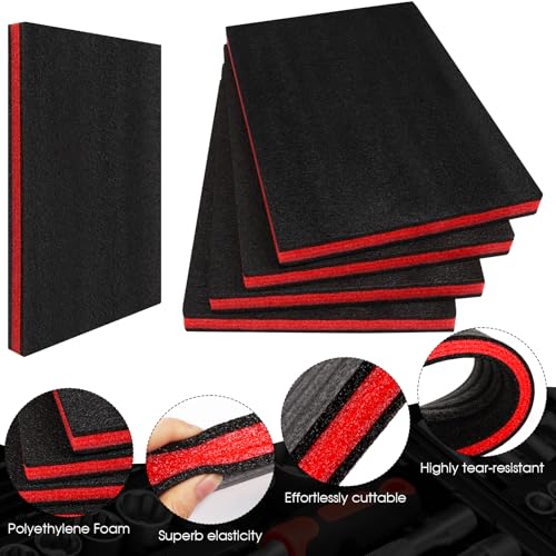 STEFORD 4Pack 16×12×1 inch Tool Box Foam, Polyethylene Shadow Kaizen Foam Pad Sheets Liner Toolbox for Hard Case Storage Insert Organizers by STEFORD - Image 3