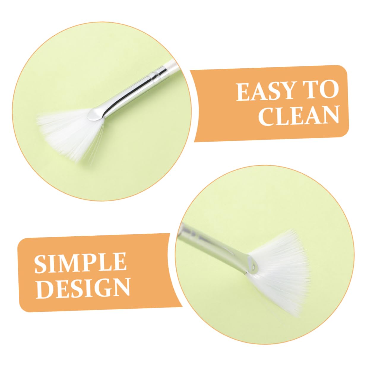 IWOWHERO Facial Mask Brush Set 4pcs Fan Shaped Brushes for Mud Mask Serum Highlighter Gentle on Skin