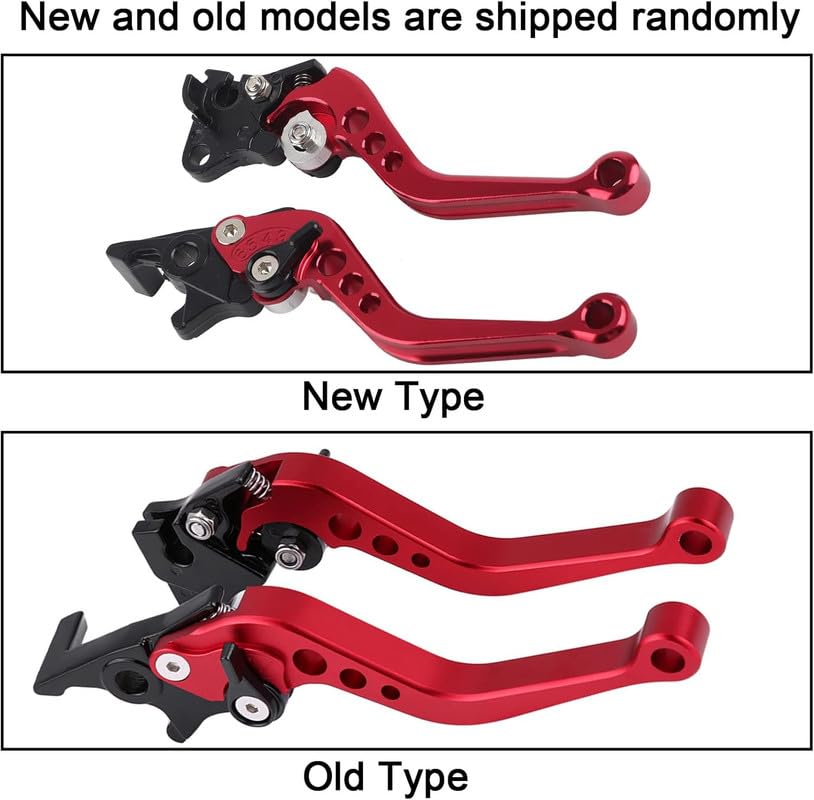 Image of 1 Pair Double Disc Brake Lever Universal CNC Aluminum Alloy Motorcycle Modification Double Disc Brake Lever for Motorcycles, Scooters Comfortable With Gix-xer