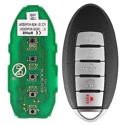 Autel Universal Key Fob for Nissan, IKEYNS5TPR, Work with KM100/IM508/IM608, Programmable Smart Key, OE Quality Blank Key Replacement, Key Creation/Clone, Chip Read/Write, 315M/415M, 5 Buttons