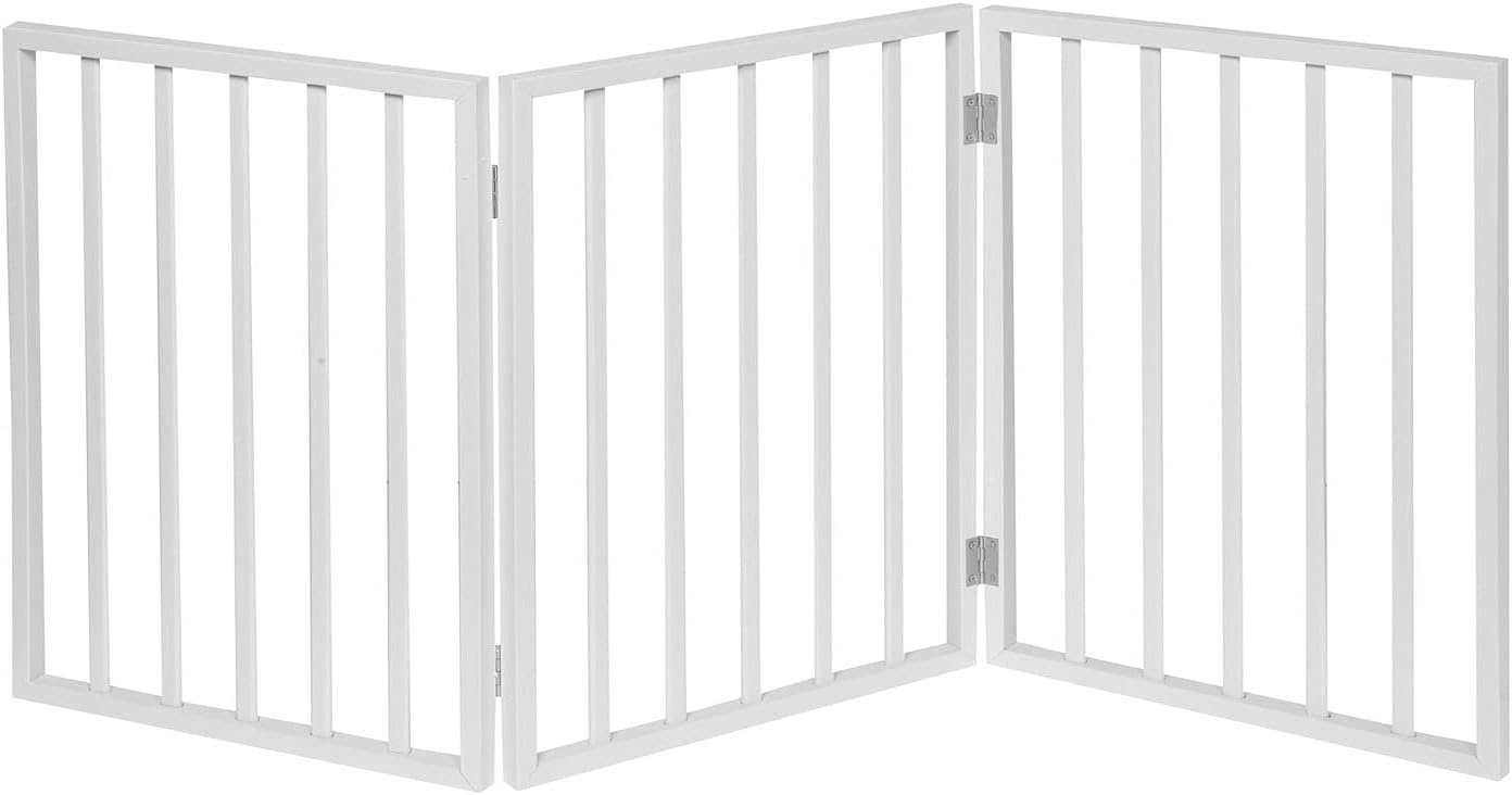HOME DISTRICT Dog Gate Freestanding Pet Gate 4Panel & 3 Panel Pet Gate for Dogs