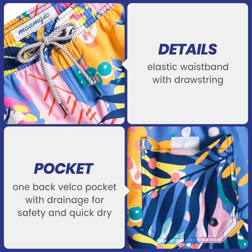 Image of maamgic Mens Slim Fit Swim Shorts Swim Trunks 7 inch Quick Dry Mens Bathing Suits with Mesh Lining