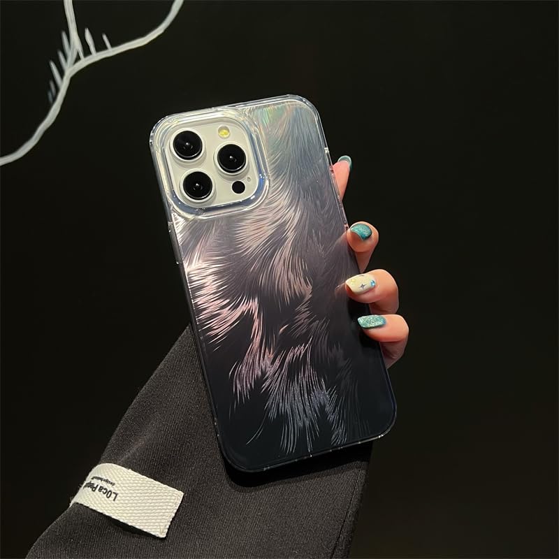 LuxuryKase LK156 Fox Tail Hot Stamping Case Cover for iPhone 15 Pro (TPU | Black)