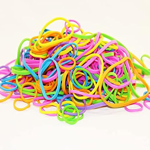 FIRST CHOICE KAYA 250pk Elastic Rubber Bands 5 Assorted Sizes Sturdy Thick & Stretchable Colored Bands for Home, Office, School, Craft Everyday Use Cover