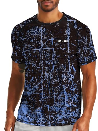 Men's Rashguard Swim Shirt Short Sleeve UPF 50+ Sun Protection Shirt SPF Quick Dry Water Lightweight Shirt3