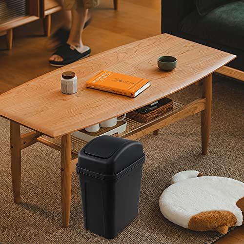 Idomy bote de basura negro 7 litros con tapa basculante miniatura 4