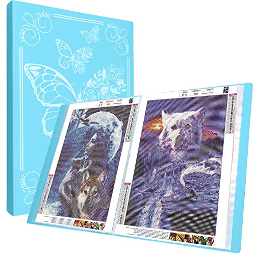SPOKKI Diamond Painting Pictures Album, A3 Diamond Painting Folder for Storage Diamond Painting Pictures with 60 Sheets