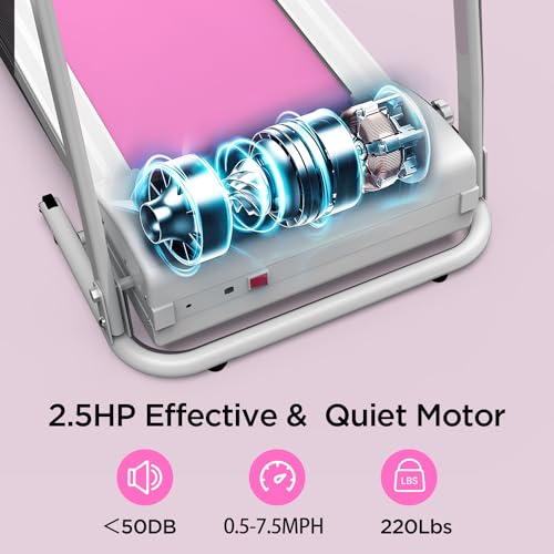 Image of Compact Home Treadmillwith 3-Level Manual Incline, 2.5HP Motor Running Treadmill for Home, Heart Rate Sensor, 0.5-7.5 MPH Speed, LCD Display, 265LBS Capacity for Workout & Fat Loss
