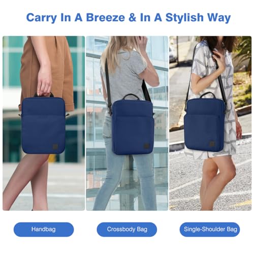 Image of Dadanism 9-11 Inch Tablet Sleeve Bag Carrying Case with Shoulder Strap for iPad (A16) 11 inch, iPad 10th Gen 10.9 inch, iPad Air M4 /Pro M5 11 inch, iPad 9 /8 /7th 10.2 inch, Galaxy Tab A11+ Plus 11 inch, Denim