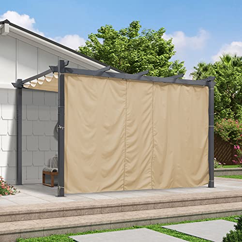 PURPLE LEAF Outdoor Curtains Privacy for 13' Side Pergola with