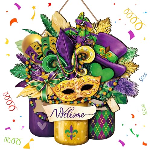 Boao Welcome Mardi Gras Door Decorations