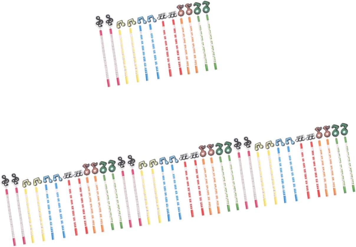 Kisangel 48 Pcs Music Notation Pencil Stripe Pencils Kids