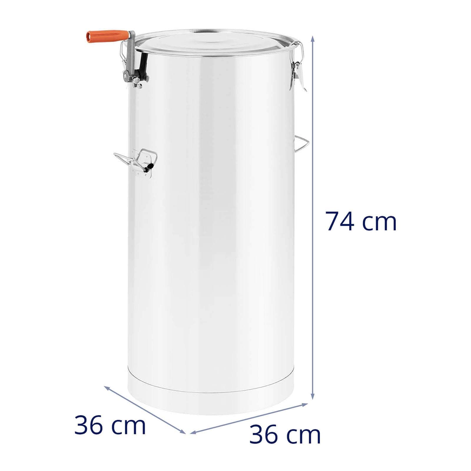 Smielatore Manuale Tangenziale Estrattore Per Miele Inox Professionale WIHE-02201 (2 Favi, Acciaio Inox, Plastica, Tangenziale)
