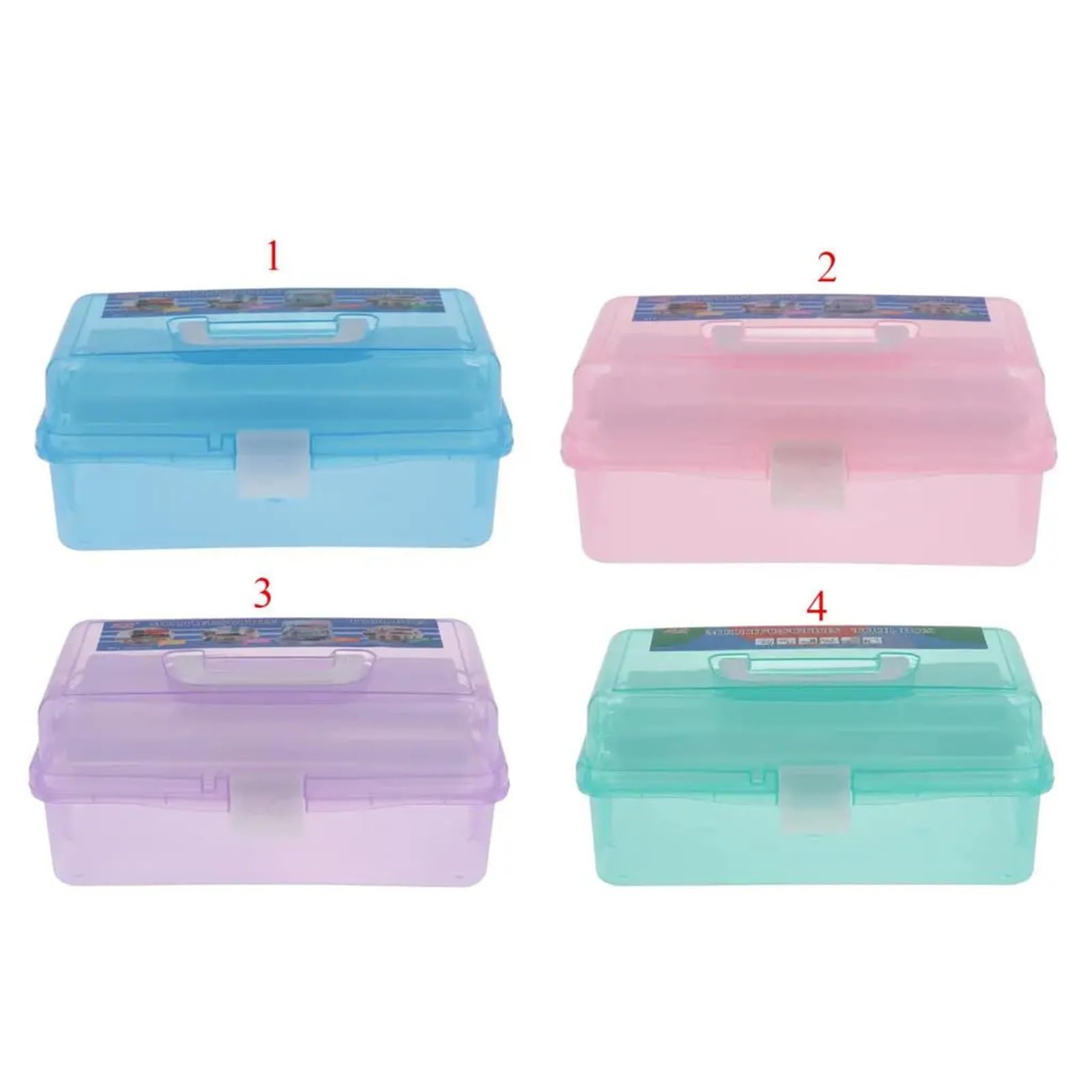 NäHkasten Nähkasten aus Kunststoff for Kunsthandwerk, Näh-Aufbewahrungsbox, zusammenklappbarer Werkzeugkasten, Verschiedene Kunst-Aufbewahrungsbox(Blue)