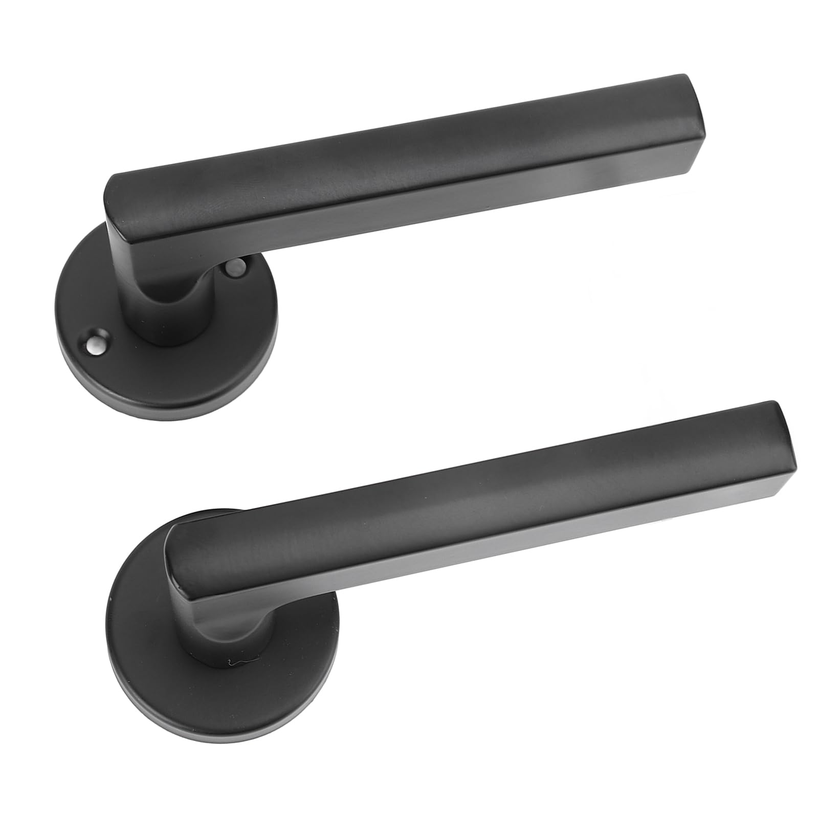 Poignée de porte en aluminium noir Jiawu au design épuré et panneau épais