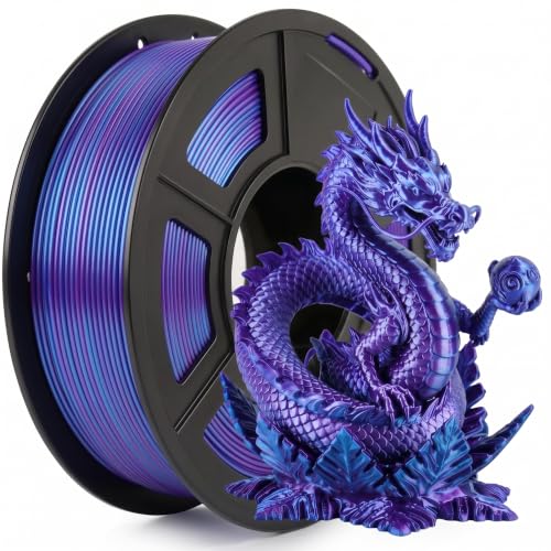 Filajoy3D 3D Printer Silk PLA Dual Color Filament, Metal-Like Shiny Silk Filament 1.75mm 250g Spool, Dimensional Accurac