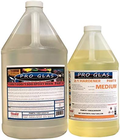 Epoxy Laminating Resin 2:1 Kit UV Stable, High Strength for Fiberglass and Carbon Fiber. Boats and Surfboards (.75 Gallon Kit- Medium)
