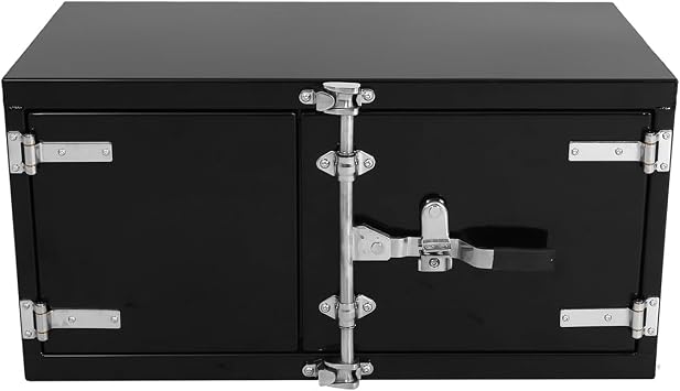 36 Inch Underbody Truck Box Aluminum with Double Barn Door,36" x 18" x 18" Tool Storage Organizer Toolbox With Cam Lock For Pickup,Truck Bed,Van,Trailer,Heavy Duty Black box