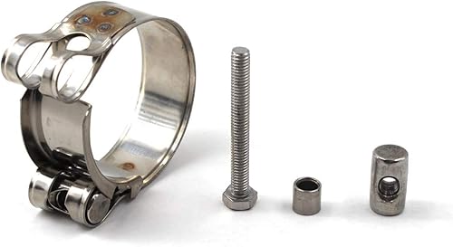 Miniatura 5 de Abrazadera de perno en T de 0.669-0.748 in Abrazadera de tubo de acero inoxidable 304 Abrazadera de manguera de servicio pesado (paquete de 6)