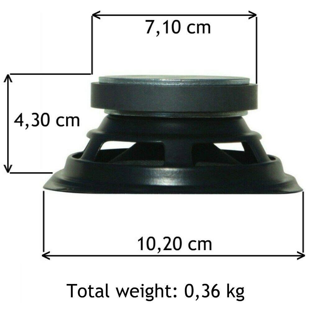 1 WOOFER MASTER AUDIO CW400/4 altoparlante da 10,00 cm 100 mm 4" da 30 watt rms e 60 watt max impedenza 4 ohm 89 db portiere sportelli auto, 1 pezzo