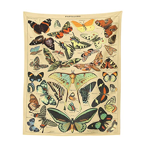 Tapisserie murale papillon antique 95x73cm pour cacher les défauts d'un mur sans peindre