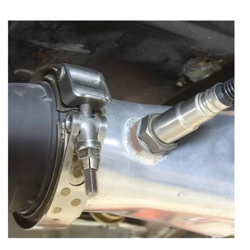 Lambdasonde M18 x 1,5 O2-Sensor-Anschluss, Sauerstoff-Montageanschlüsse und -stopfen, Adaptergewinde, gekerbte Ausführung, Auspuff-Einschweißanschluss mit