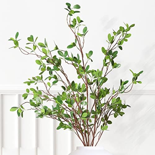 Melorca&Guilla Artificial Plants,3PCS 43.3" Green Faux Branches for Vase,Artificial Plants for Shop Garden Office Home Décor