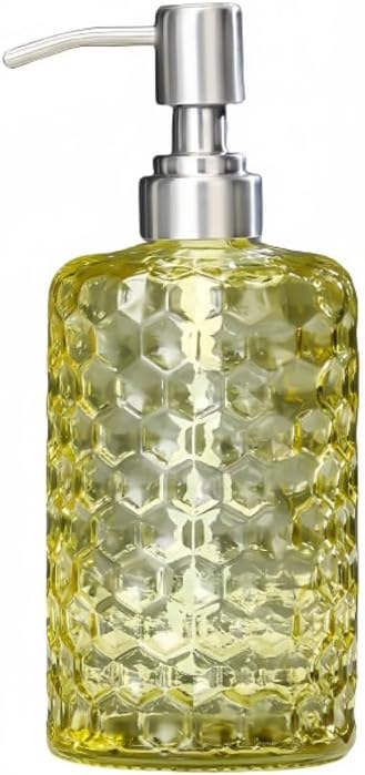 Amazon.com: Glass Soap Dispenser with Stainless Steel Pump,16oz ...