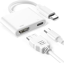 USB C to HDMI, 100W USBC HDMI Adapter 2-in-1 Hub for iPhone 16/15 Pro Max/iPad, Samsung Galaxy S24 S23 S22 S21 S20 Plus Ultra/Tablet/Laptop/TV/Monitor/Projector 4K Video and Audio Digital AV Adapter