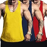 Sportliches Design: Tank-top mit dünnen Trägern, Deep-Neck-Design, große geschnittene Armlöcher für alle Fitness Arten uneingeschränkt.