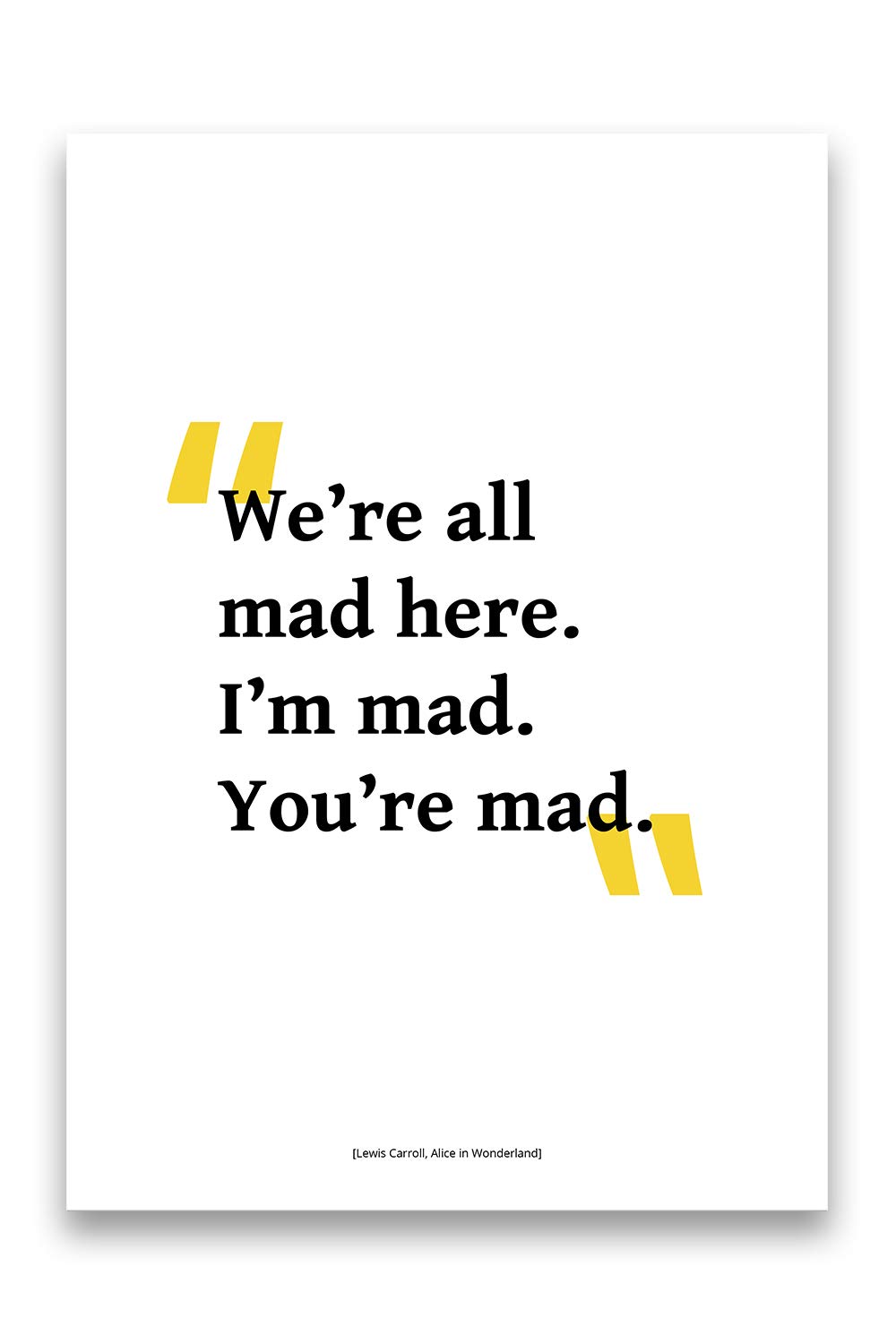 Spineless Classics Literary Quote Poster - Mad Hatter (Alice in Wonderland)