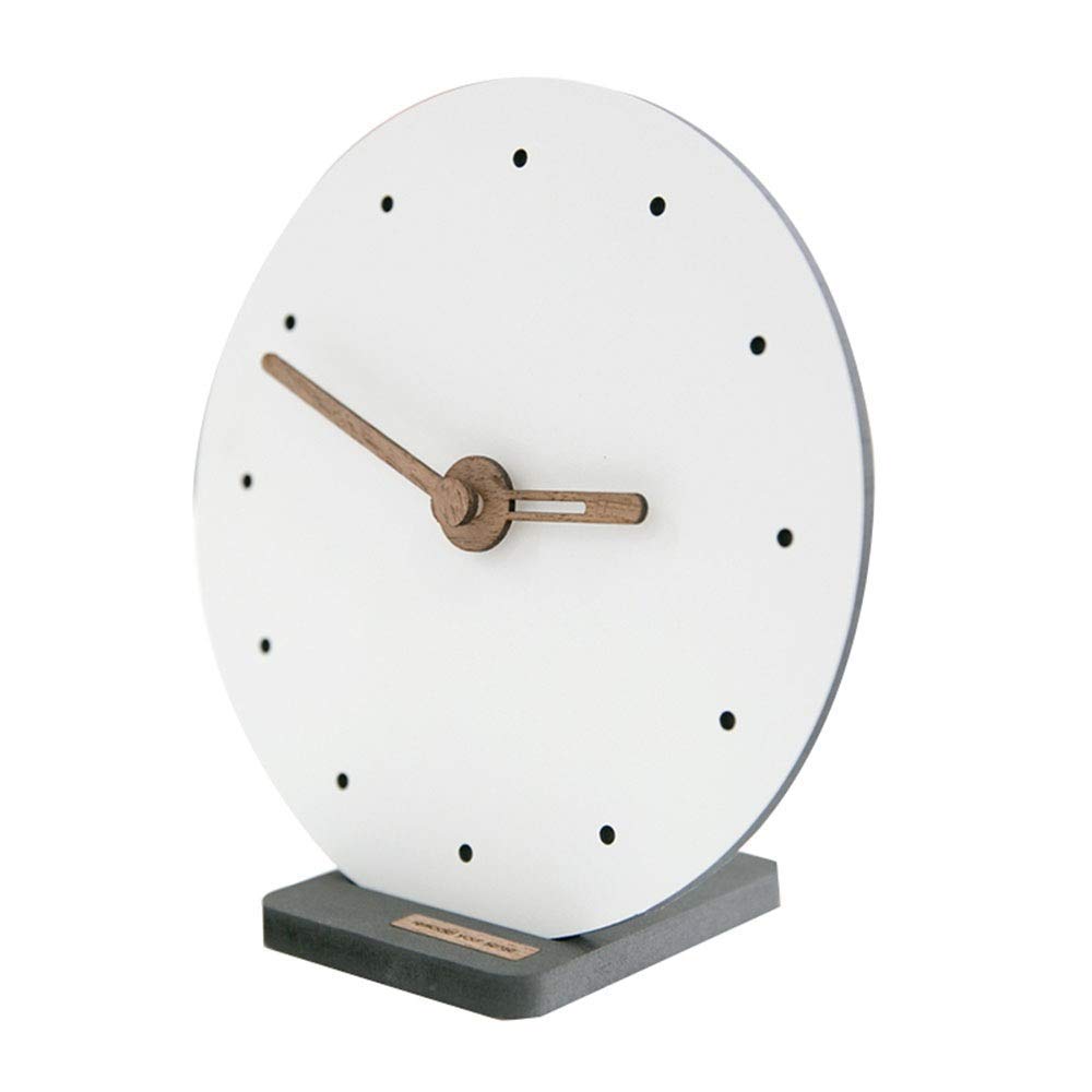 yunyu Qddan Mantel Clock with Base Round Multifunctional Fireplace Clocks Wood Desk Clock Mute Desktop Battery Powered, Decor Gift (Color : C, Size : S) Cooking Scales